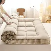 Thicken Floor Mattress,Full Size Futon Mattress, Roll Up Sleeping Pad,Portable Sofa Couch
