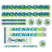 Mongoose - 1995 Menace - Blue Green - Decal set - old school bmx