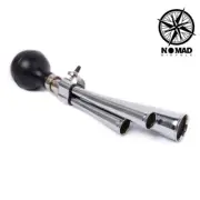 Classical Silver Cycling Retro Bicycle Speaker 3 Tube Horn Vintage Bike Air Bell