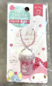 My Melody Sanrio Strawberry Frappe Keyholder Keychain Storage Container Pill Box