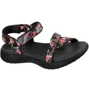 Women's Skechers GO GOLF 600 Spikeless Garden Sandals - Black/Multi 5M