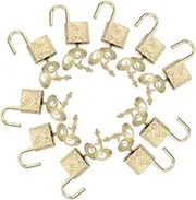 LALAFINA 10Pcs Mini Zinc Alloy Padlocks Rustproof Safety Locks for Luggage Cabinets and More Versatile Multifunctional Security Golden Finish
