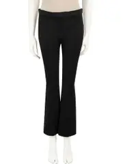 Black Flared Elasticated Trousers