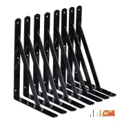 8 Pack 12 Inch Heavy Duty L Shelf Brackets for Garage Kitchen Floating Shelves