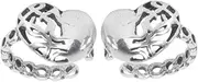 [VALICLUD] Elegant S925 Silver Heart Ear Clips Easy On/Off Non Piercing Earrings for Birthday/Anniversary