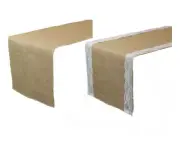 YCC Linens - Jute Burlap Table Runners for Weddings