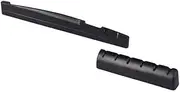 Vaveren Acoustic Guitar Bridge Saddle Guitar Nut Set Replace Parts Upper Lower String Nut for Acoustic Folk Accs, black