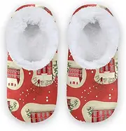 [Caihoyu] House Slippers for Kids Coral Fleece Non-Slip Lightweight House Shoes Home Indoor