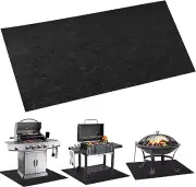 under Grill Mat, BBQ Grill Splatter Mat, Double-Sided Fireproof Oil-Proof Grill