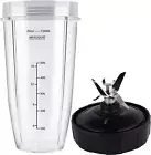 Blender Replacement Parts for Ninja, 24Oz Cup with Extractor Blade, for Nutri Ni