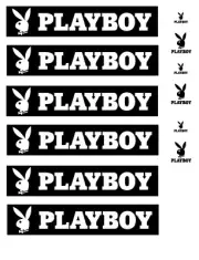 HO Scale Truck / Trailer Decals. " Playboy " ( for 45' Trailers )