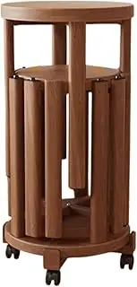 Nesting Tables | Round Side Table with Wheels,Multifunctional Furniture for Patio Bedroom Entrance Outdoor Apartment Gardening Cafe Sofa Couch Pool Offices Tea Classroom