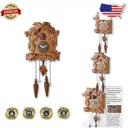MX211 Hand-Carved Linden Wood Cuckoo Clock with Night Shut-Off Feature