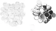 Badge Blank Button Pins: 100 Sets Rustproof Round Button Badge Parts Set for Button Maker Machine, Gifts for Various Occasions (58MM)