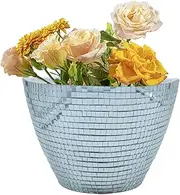 Ghjkldha Disco Planter, Boho Wall Pot, Hanging Flower Vase, 12x15cm, Indoor Disco Ball, Decorative Mirror Planter, Unique Plant Holder, Retro Home Decor For Living Room Office