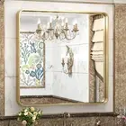 36X36 Inch Gold Bathroom Vanity Mirror for Wall Rectangle Mirror with Non-Rustin