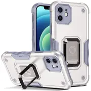 Case for iPhone 12 Shockproof Magnetic With Ring Holder - White