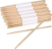 SINJEUN 24 Pairs 5A Drum Sticks, Classic Maple Wood Drum Sticks, 5A Wood Tip Drumstick for Beginners, Students and Adults