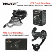 MTB Rear Derailleur for 8/9/10 Speed Flywheel Bike Front Derailleur 42-34-24T