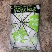 Super Glow Spider Web Halloween 80g Hanging Decoration, Glow-in-the-Dark