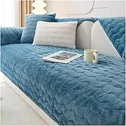 Thicken Plush Sofa Cover Universal Non-Slip Pet Kids Sofa Mat Pad Winter Warm Sofa Towel Couch Slipcovers for Living Room(A4 Sofa mat,O 110x160cm 1pc)