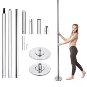 Portable 12ft Dancing Pole Kit with Extensions Fitness Dance Exercise Club Home