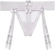 [Generic] Fit for Plus Size Underwear Size 12 Panties G String Thong Ladie Garter Belt Underwear Thong Womens Underwear Bikini High Cut