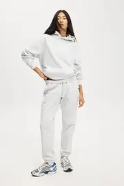 [Body] Body - Plush Essential Gym Sweatpant - Cloudy grey marle M CLOUDY GREY MARLE