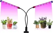 LED Grow Light Timer(3/9/12 hrs) 3 Light Mode 5 Level Dimmable Flexible Gooseneck Clip On Grow Plant Lamp for Indoor Plant,Succulent,Herbs,Veg and Flower Hydroponics in Greenhouse,Garden(Black)
