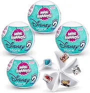 5 Surprise Mini Brands Disney Store Series 2 Mystery Capsule Collectible Toy (4 Pack)