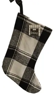 Buffalo Plaid Stocking Black/White Checkers Checkered Xmas