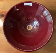 Vessel Sink Studio Pottery Bowl Red Signed Extra Large 15.5” W x 9” Deep New