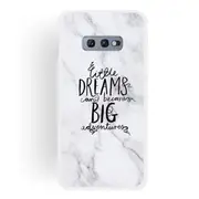 2PCS Dream Text Matte Semi-transparent TPU Marble Phone Case for Galaxy S10e