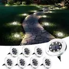 4/8/12PCS Inground Solar Garden Lights LED Buried Recessed Outdoor Deck Path AU