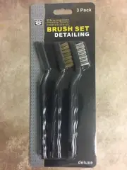 Detailing Brush Set 3 Pieces - Cleaning paint, rust, grout, detailing uses
