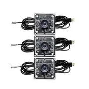 3PCS 100 Degree Camera Module 1MP OV9732 1280x720 USB Free Driver Manual Focus,with 3 Meter Cable for WinXP/7/8/10 As Shown