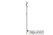 AGUZZO EZY FIT Heated Towel Rail - Single Vertical Round Tube - Tree Style - (H1500mm) - Brushed Nickel