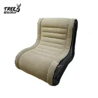 在飛比找樂天市場購物網優惠-【Treewalker露遊】高級L型植絨充氣沙發 舒適充氣凳