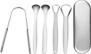Double-Layer Stainless Steel Tongue Scraper - Deep Cleanse Thick Coating & Eliminate Bad Breath, Flexible Bristle-Free Design, Hygienic Mouth Cleaner for Daily Use - Comfort Handle
