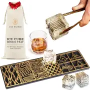 Clear Ice Cube Maker Design Tray - Craft Modern Ice Molds for Bourbon & Cocktail