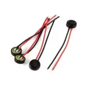 4 PCS Two Wire Leads Condenser Microphone Cartridge 4mm x 2mm
