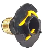 BRASS OEM SUNCAST HOSE REEL HIDEAWAY IN TUBE WITH YELLOW RETAINER CLIP