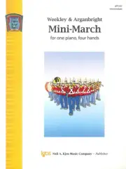 Mini March Intermediate Piano Duet Sheet Music 2005 Weekley Arganbright