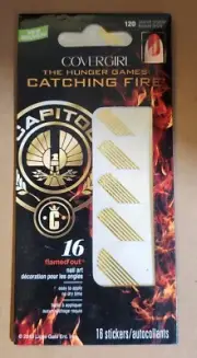 Hunger Games Covergirl Nail Art Catching Fire Seared Bronze 16 Stickers NEW