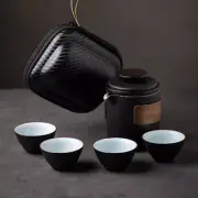 Ceramic Teapots with 4 Cups Chinese Gongfu Tea Set