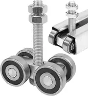 Barn Door Wheels - Track Rollers Sliding Rail Track System | Shed Accessories Beam Trolley Heavy Duty Sliding Door Hanger for Wardrobe, Bedroom, Kitchen
