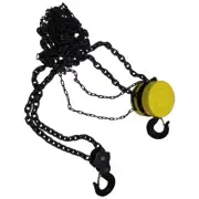 Chain Block Hoist Come Along 5 Ton/10000 Lb Capacity | 3/8" x 7' Chain | 2 Hooks