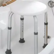 Shower Tub Stool - Bath Chair: with Rubber Tips for Added Safety - TOOL FREE!