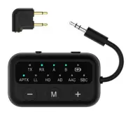 SafeFly Dot Bluetooth 5.3 Transmitter & Receiver - AptX Low Latency, 25H Batt...
