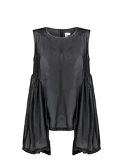 [COMME des GARCONS] 魚尾鰭滌綸喬其紗襯衫